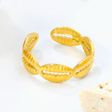 6.4mm Bold Golden Open Ring ¨C Wide Adjustable Band, 6.4mm Height, Stylish for Western & Casual Looks