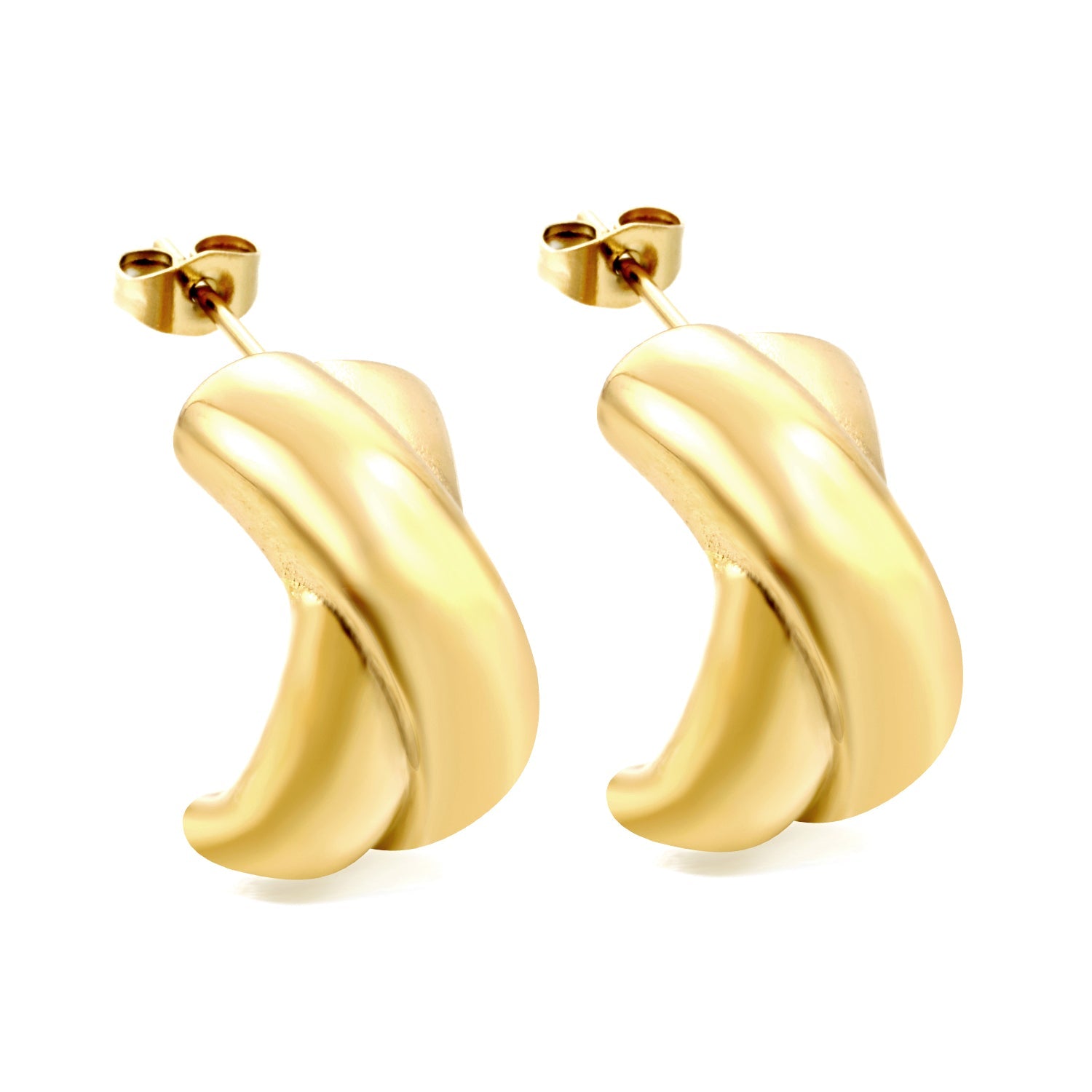 Half Cross Earrings 11.3*18.6mm asonjewelry