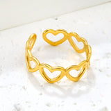 6.8mm Vintage Golden Adjustable Ring ¨C Matte Antique Finish, Wide Open Band, Retro-Inspired & Unique