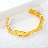 Thickness approx. 5.5mm*Width approx. 10.4*Inner diameter 60mm Bracelet Gold Color