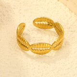 6.4mm Bold Golden Open Ring ¨C Wide Adjustable Band, 6.4mm Height, Stylish for Western & Casual Looks