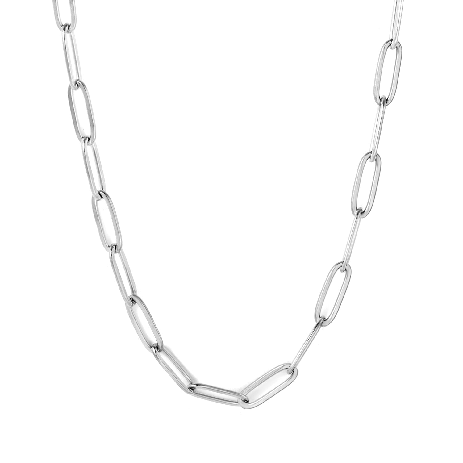 1*4*12mm long flat cross 45*5cm+6mm round tail pendant necklace steel color/gold color asonjewelry