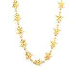 11x12mm 21 hollow stars, 40+5cm + 6mm round tag, gold