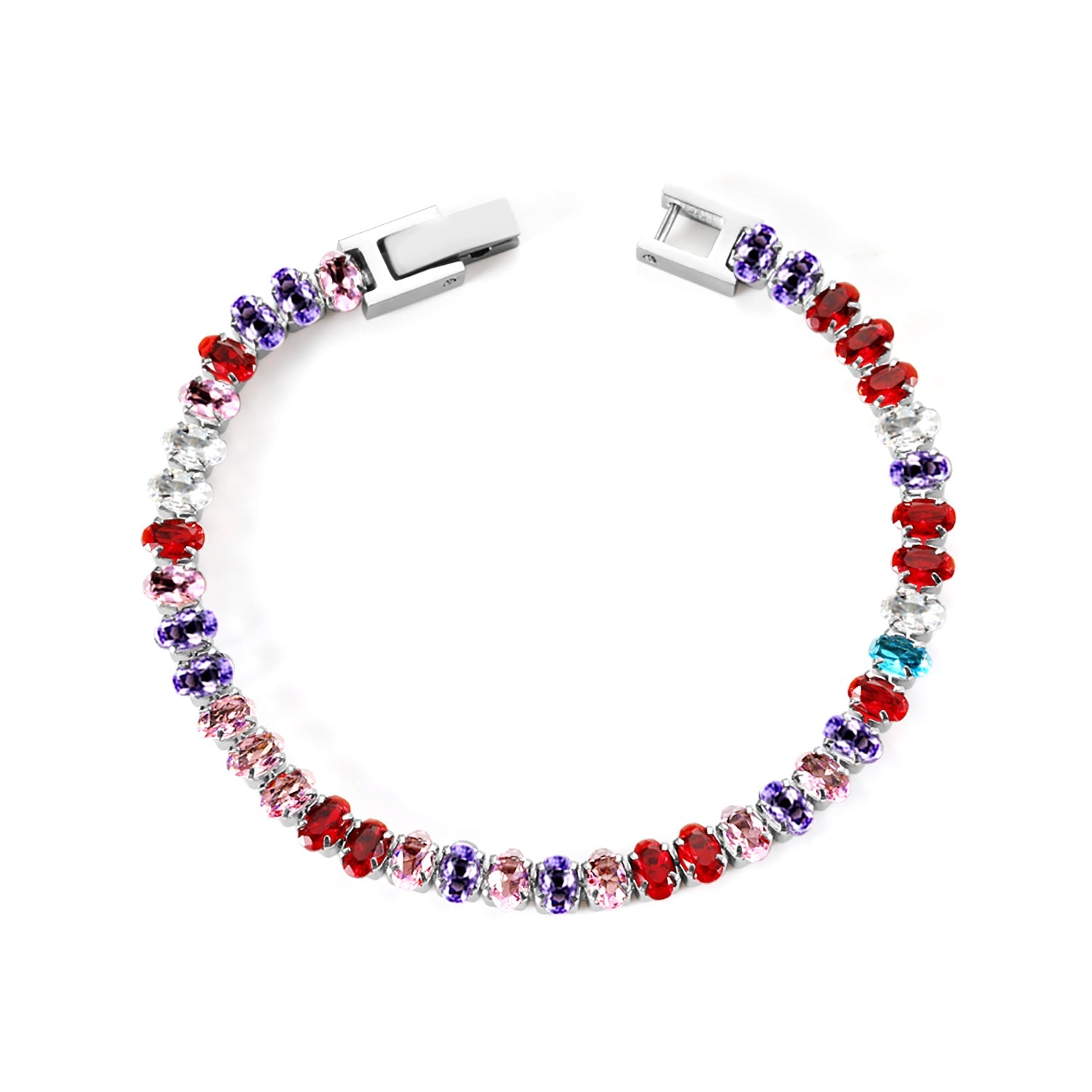 2024 New Year Oval 6 Colors Clasp Bracelet 17cm asonjewelry