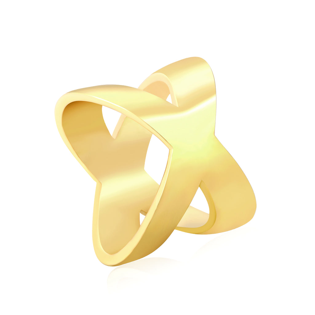 18.6mm Height Irregular Golden Ring