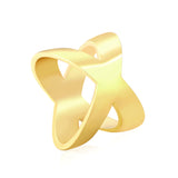 18.6mm Height Irregular Golden Ring