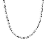 W2.8mm Round S Chain 40+5cm+6mm Round Tail Plate Necklace Steel/Golden