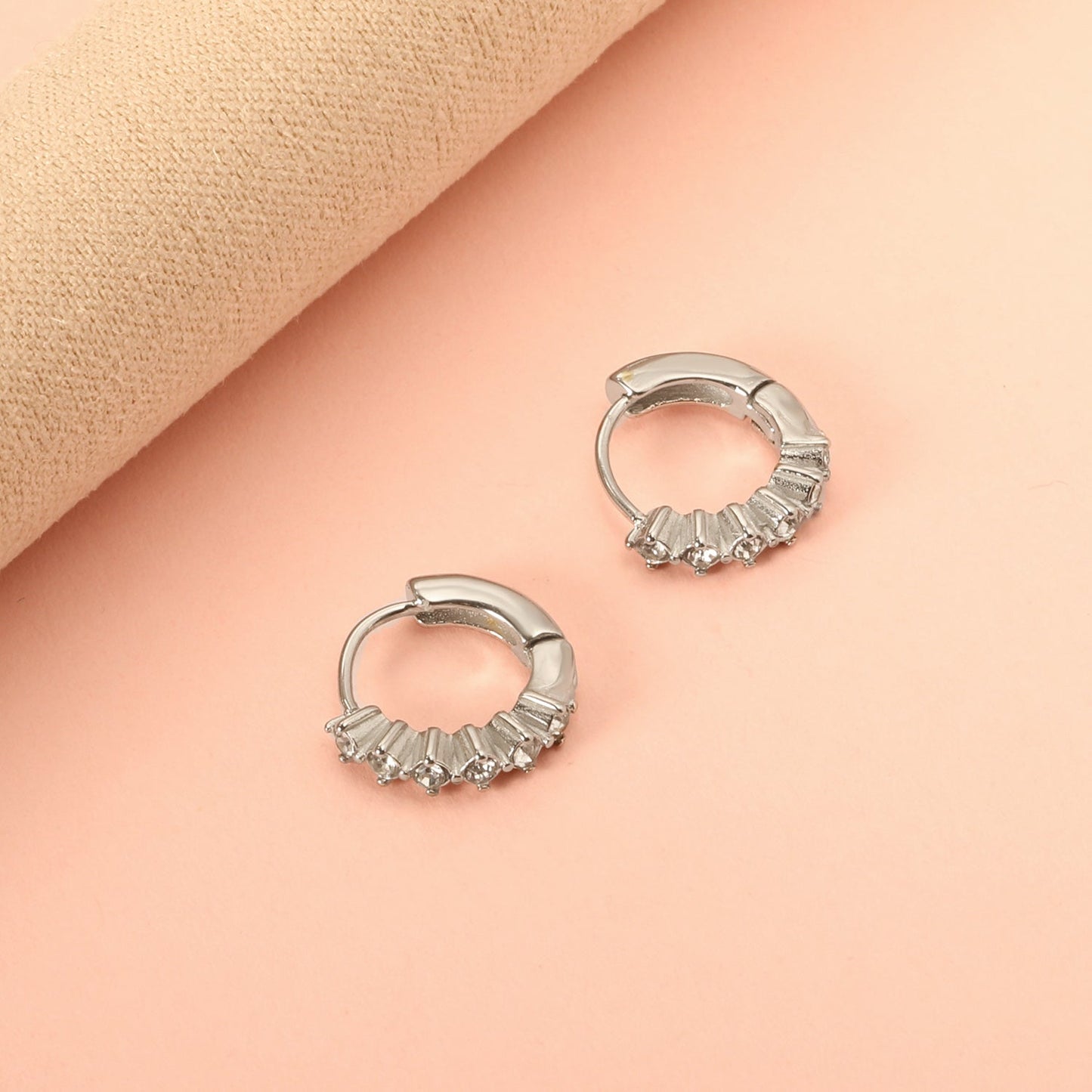 6 White Diamond Earring Clips 3*12mm asonjewelry