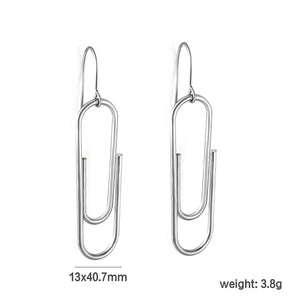 13*40.7mm pinback earrings in steel color