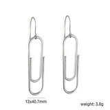 13*40.7mm pinback earrings in steel color