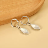 2024 New Year Fashionable Leaf-shaped White Shell Earrings