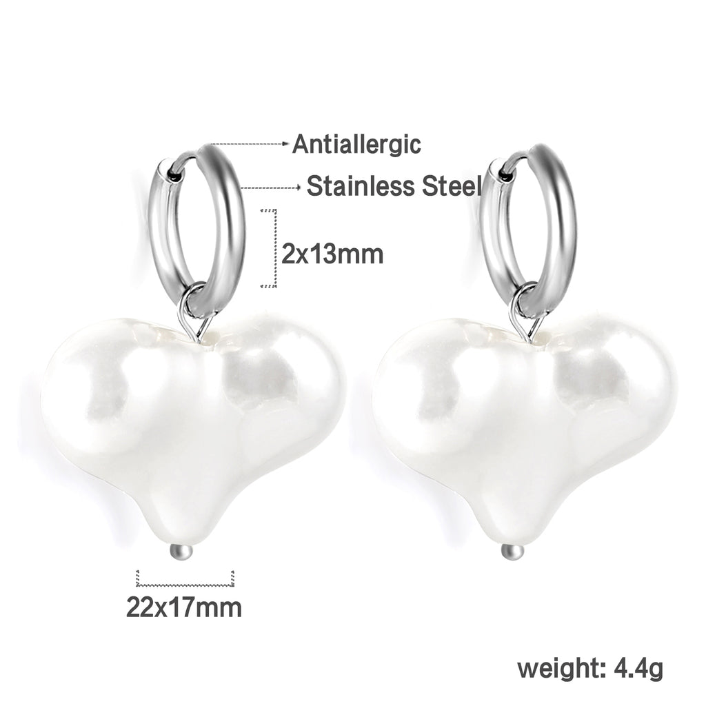 2024 New Year Fashion Various Irregular Shape White Pearl Earrings