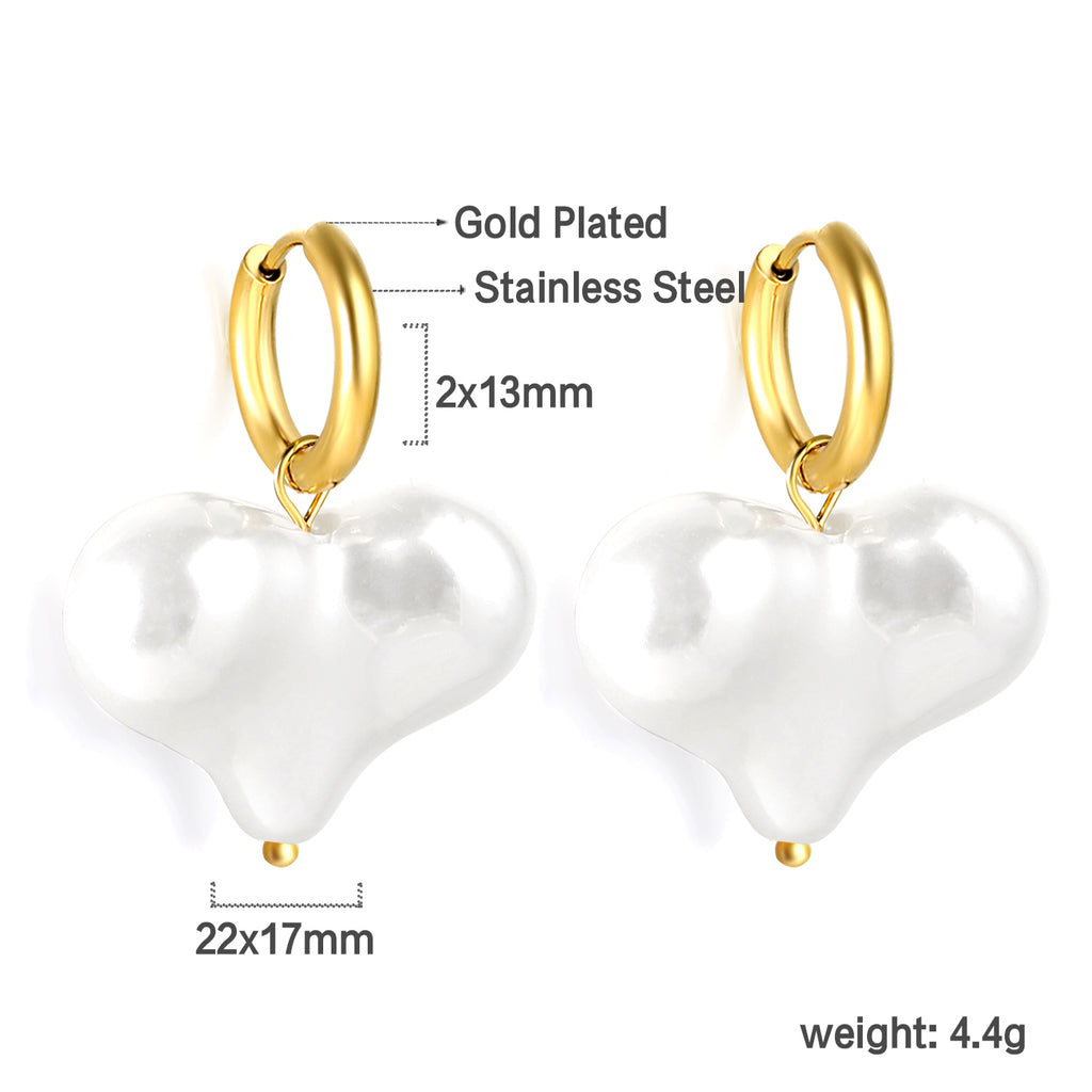 2024 New Year Fashion Various Irregular Shape White Pearl Earrings