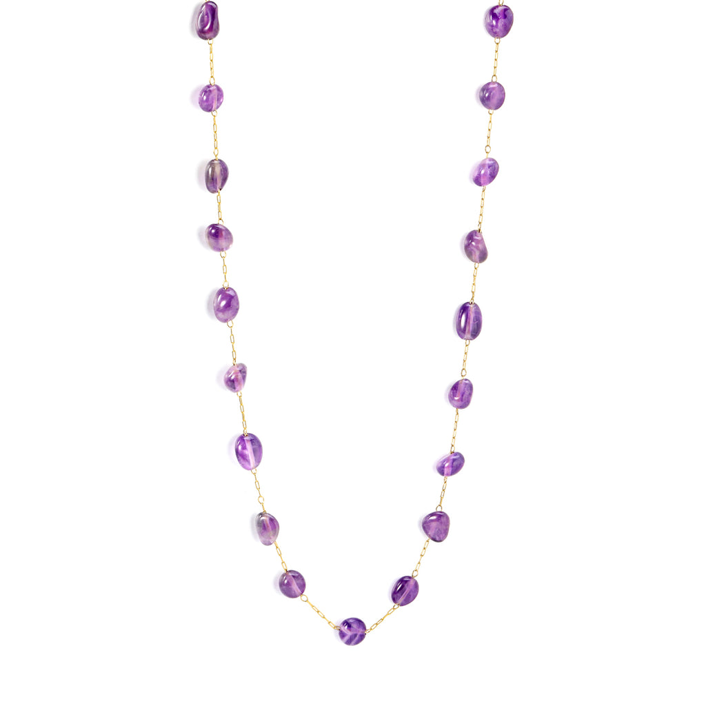 Approx. 9.5*7.4mm amethyst accessories 0.3 elongated chain 40+5cm+6mm round plate necklace gold color