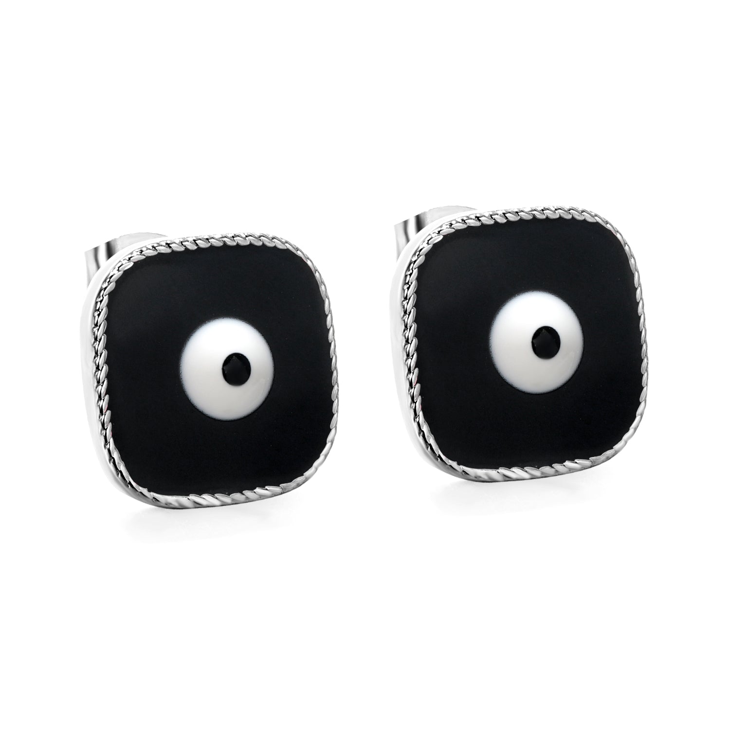 Lace Square with Multi-color Eyelets Multi-color Bottom Oil Drop Earrings 16.5*16.5mm asonjewelry