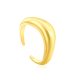6.5mm Height Split Design Steel/Gold Plated Stylish Ring