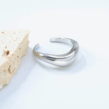 6.5mm Height Split Design Steel/Gold Plated Stylish Ring