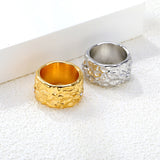 12.5mm Octagonal Pearl-Embellished Steel/Gold Tone Ring