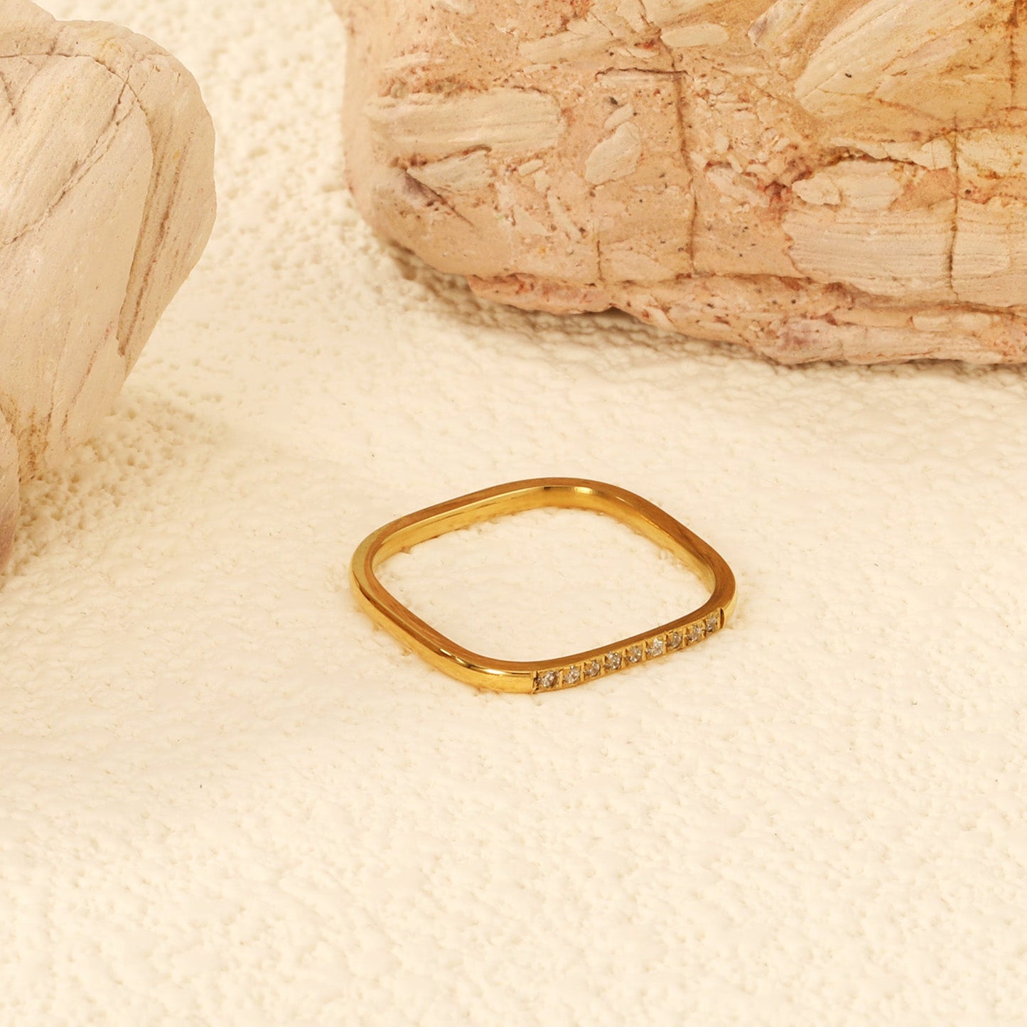 Minimalist ring with small diamonds asonjewelry