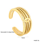 4.3mm Minimalist Golden Open Ring for Women ¨C Dainty Adjustable Thin Band, Versatile & Elegant