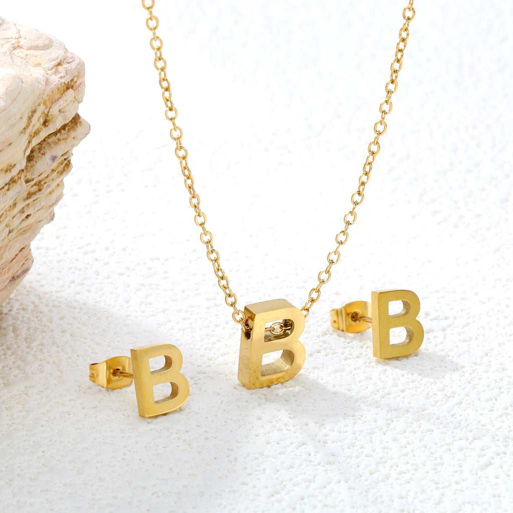 Steel/Gold Cut Letters Set without Diamonds A-Z