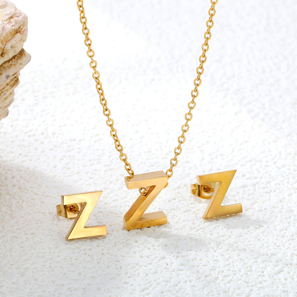Steel/Gold Cut Letters Set without Diamonds A-Z