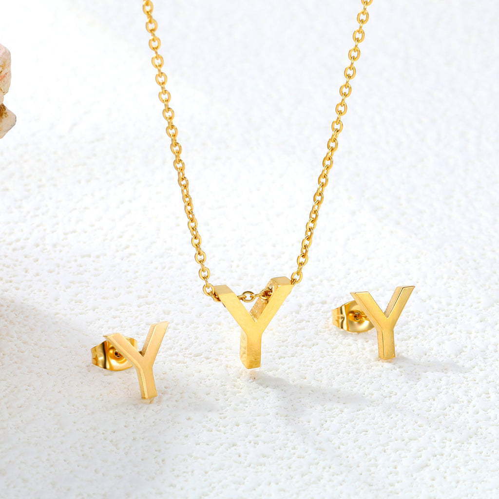 Steel/Gold Cut Letters Set without Diamonds A-Z