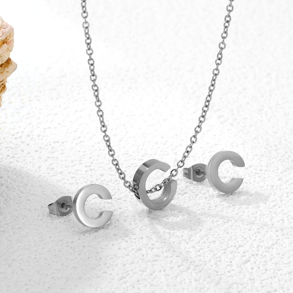 Steel/Gold Cut Letters Set without Diamonds A-Z