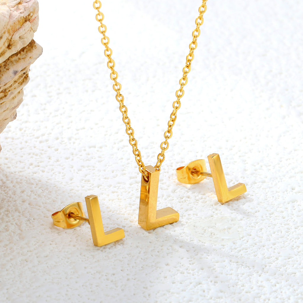 Steel/Gold Cut Letters Set without Diamonds A-Z