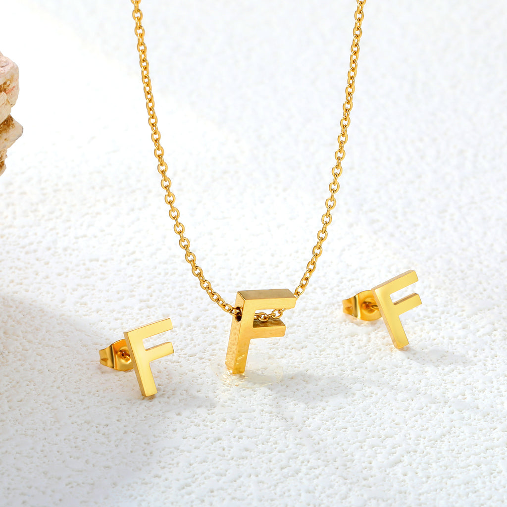 Steel/Gold Cut Letters Set without Diamonds A-Z