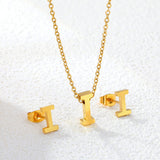 Steel/Gold Cut Letters Set without Diamonds A-Z