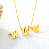 Steel/Gold Cut Letters Set without Diamonds A-Z