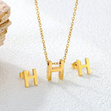 Steel/Gold Cut Letters Set without Diamonds A-Z