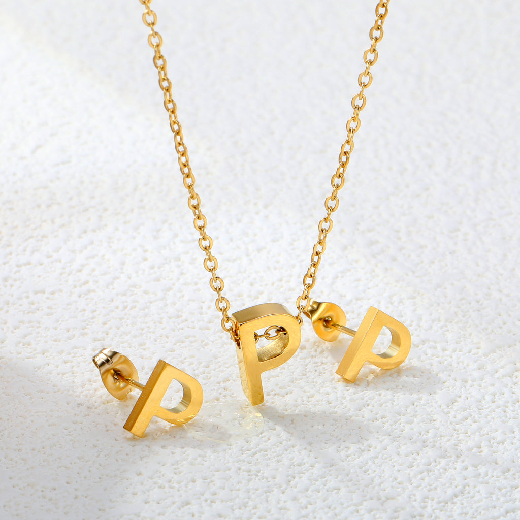 Steel/Gold Cut Letters Set without Diamonds A-Z