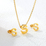 Steel/Gold Cut Letters Set without Diamonds A-Z