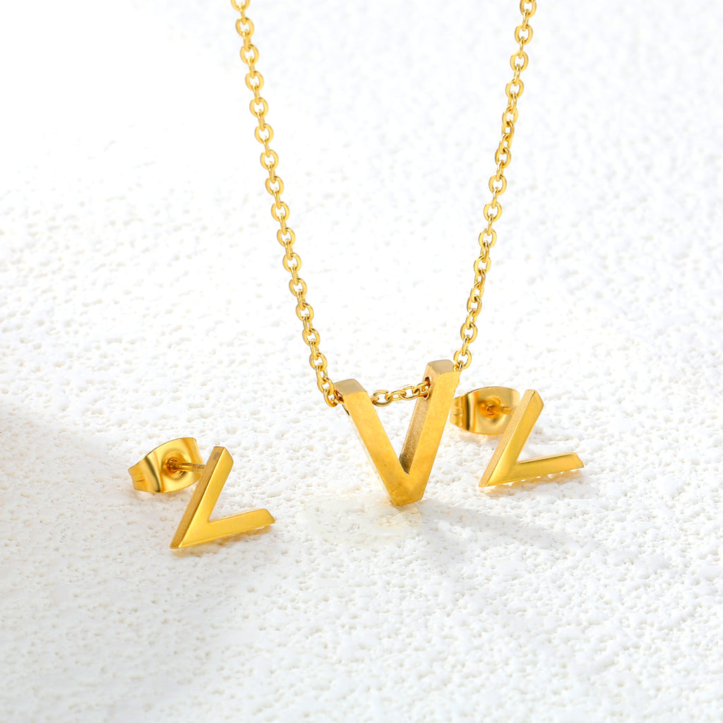 Steel/Gold Cut Letters Set without Diamonds A-Z