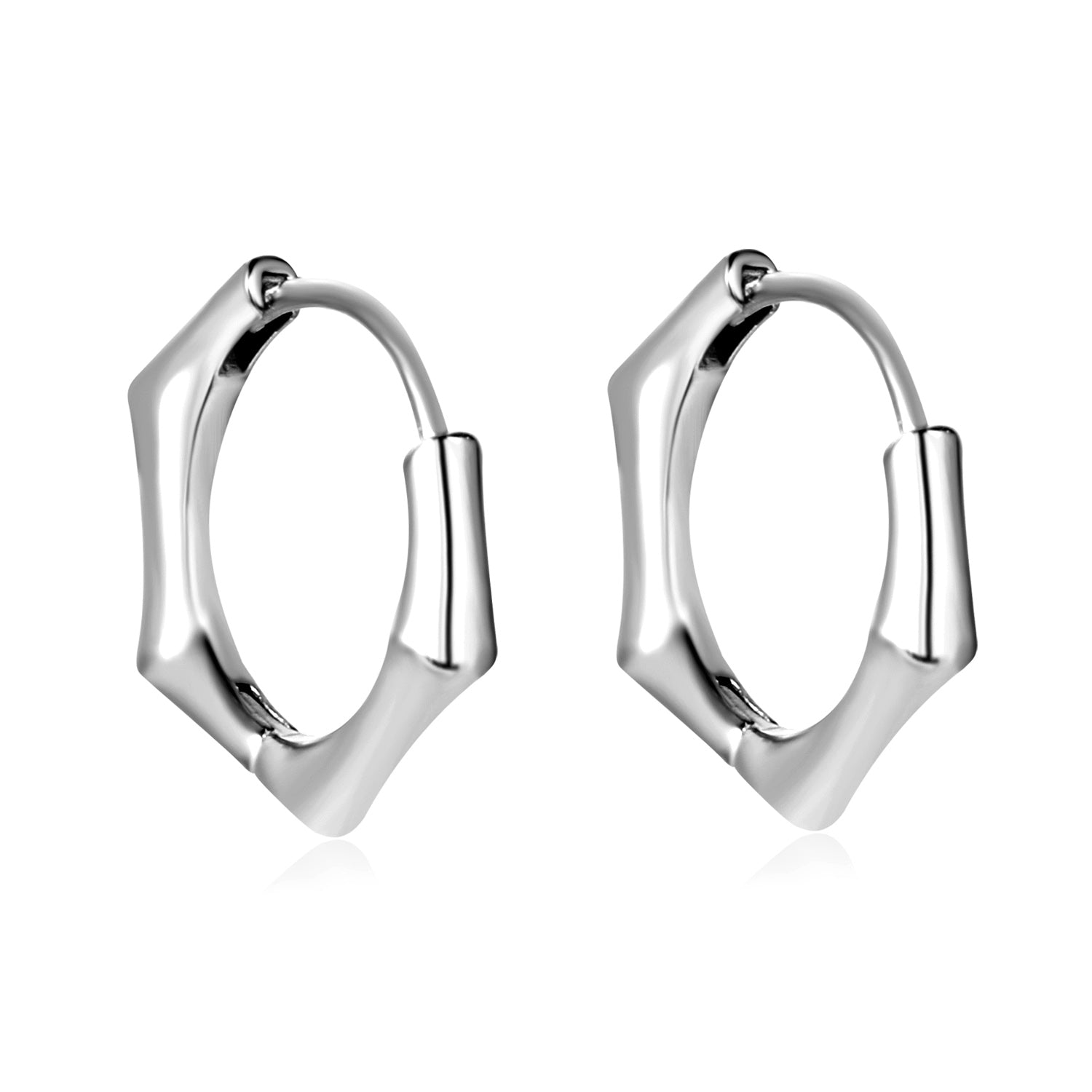 Rhombic pentagonal earrings 3*20*16.3mm steel color/golden color asonjewelry