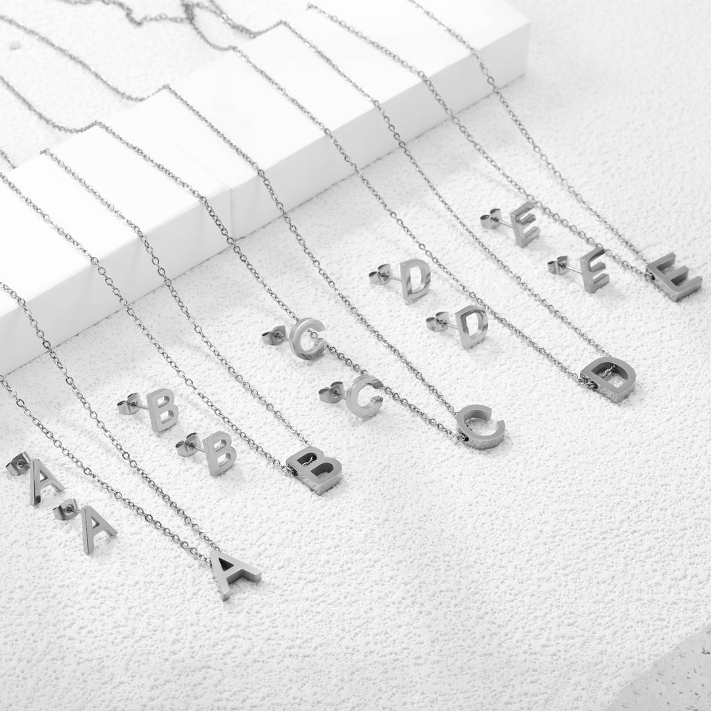 Steel/Gold Cut Letters Set without Diamonds A-Z