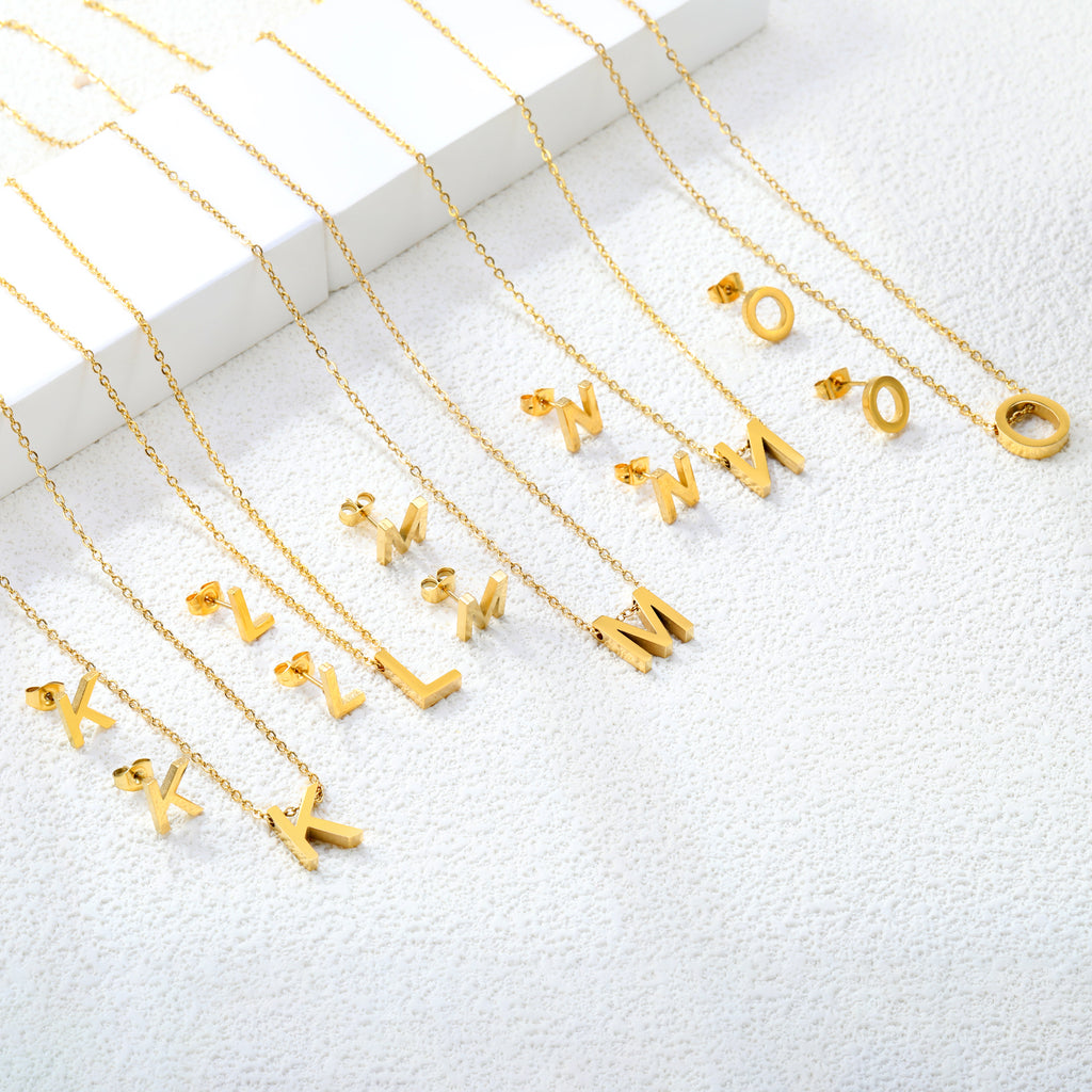 Steel/Gold Cut Letters Set without Diamonds A-Z