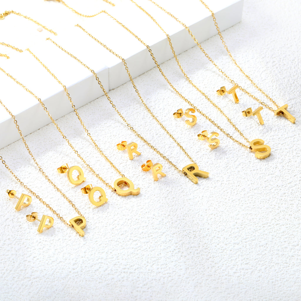 Steel/Gold Cut Letters Set without Diamonds A-Z