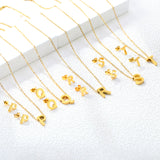 Steel/Gold Cut Letters Set without Diamonds A-Z