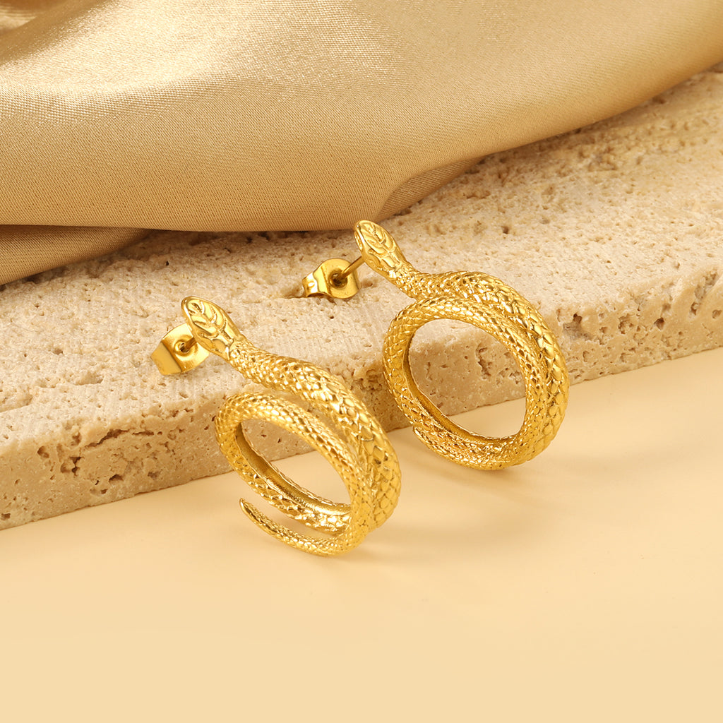 Coil Snake Earrings 7.7*30mm