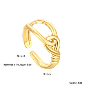 Chain Link Open Ring - Stainless Steel Punk Edgy Design