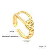 Chain Link Open Ring - Stainless Steel Punk Edgy Design