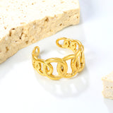 Golden Spiral Link SS Open Ring (Layered Spiral)