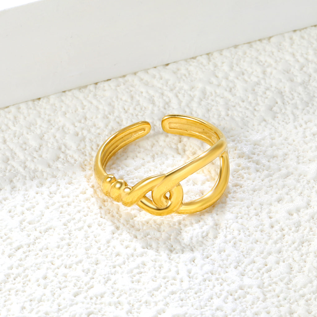 Chain Link Open Ring - Stainless Steel Punk Edgy Design