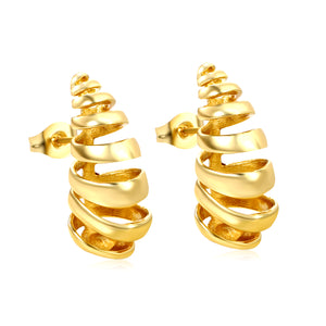 10*23mm spring drop earrings gold color