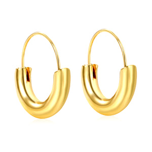 0.7*20mm outer 20mm semi-circle dangling earrings gold color