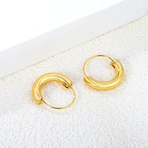 0.7*20mm outer 20mm semi-circle dangling earrings gold color