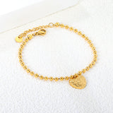 13.2*11.6mm heart pattern 18+3cm+6mm bracelet gold color